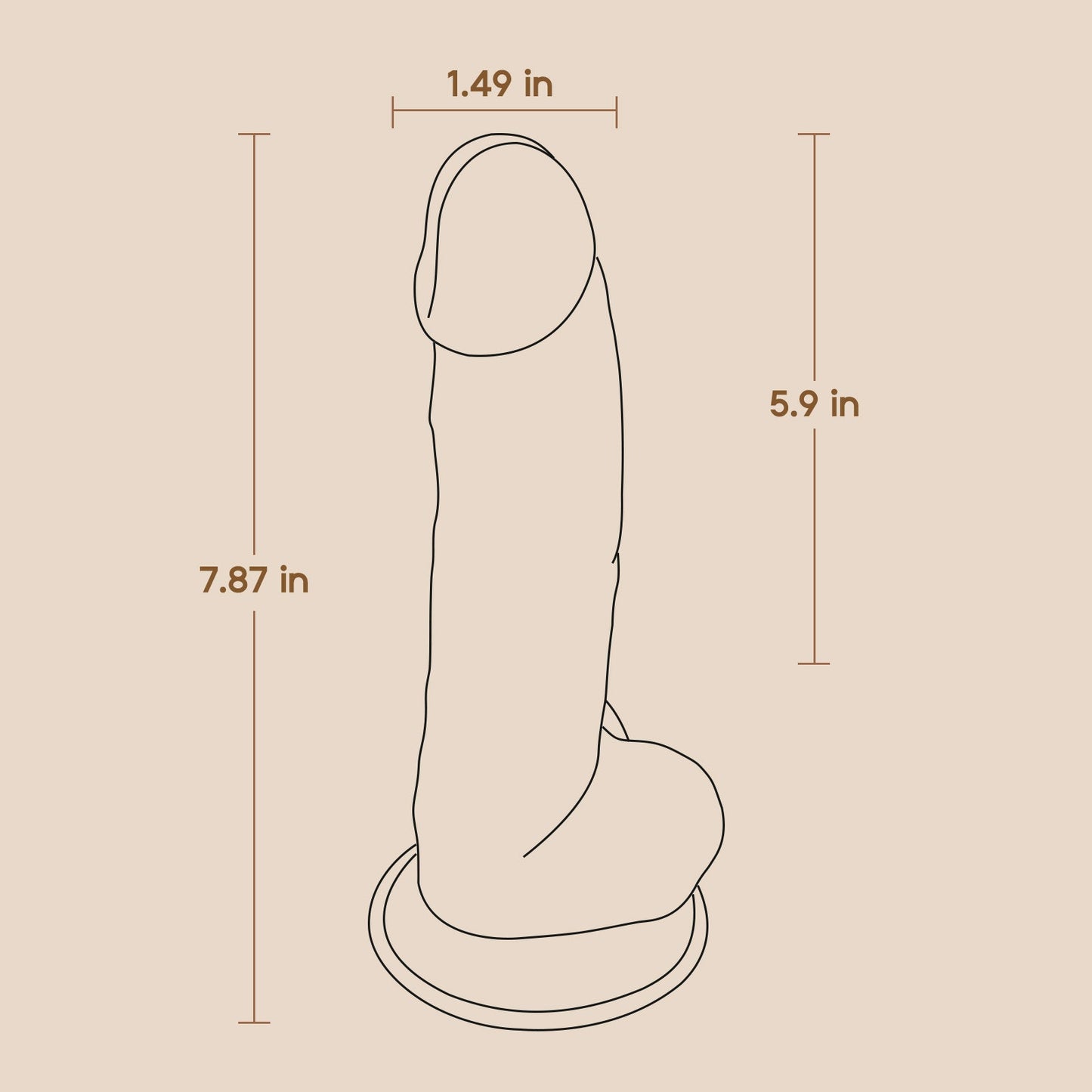 Power of Cock #3|8 inches Realistic Dildo