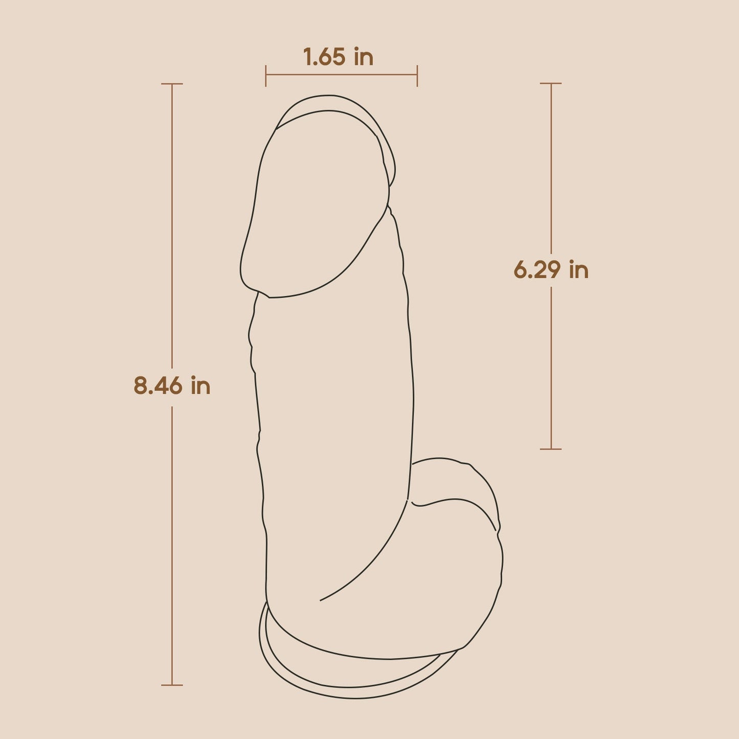 Power of Cock #6|8.5 inches Realistic Dildo
