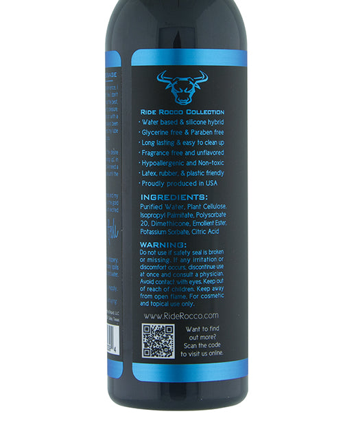 Bottle label with branding and product details on a white background