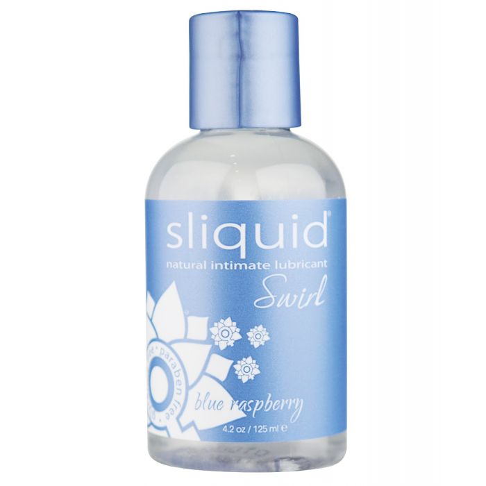 liquid Naturals Swirl Flavored Lubricant | 4.2 oz Blue Raspberry