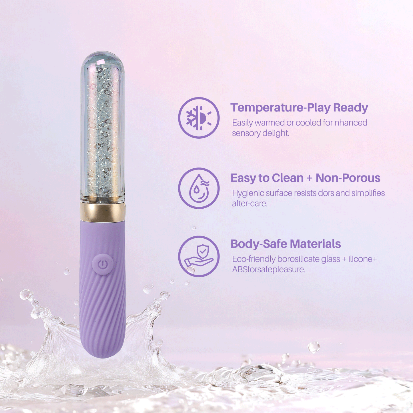 Diamond Glitter|Eco-friendly Glass Vibrator
