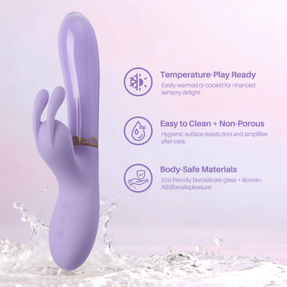 Heavenly Tickler|Vibrador de conejo de cristal ecológico