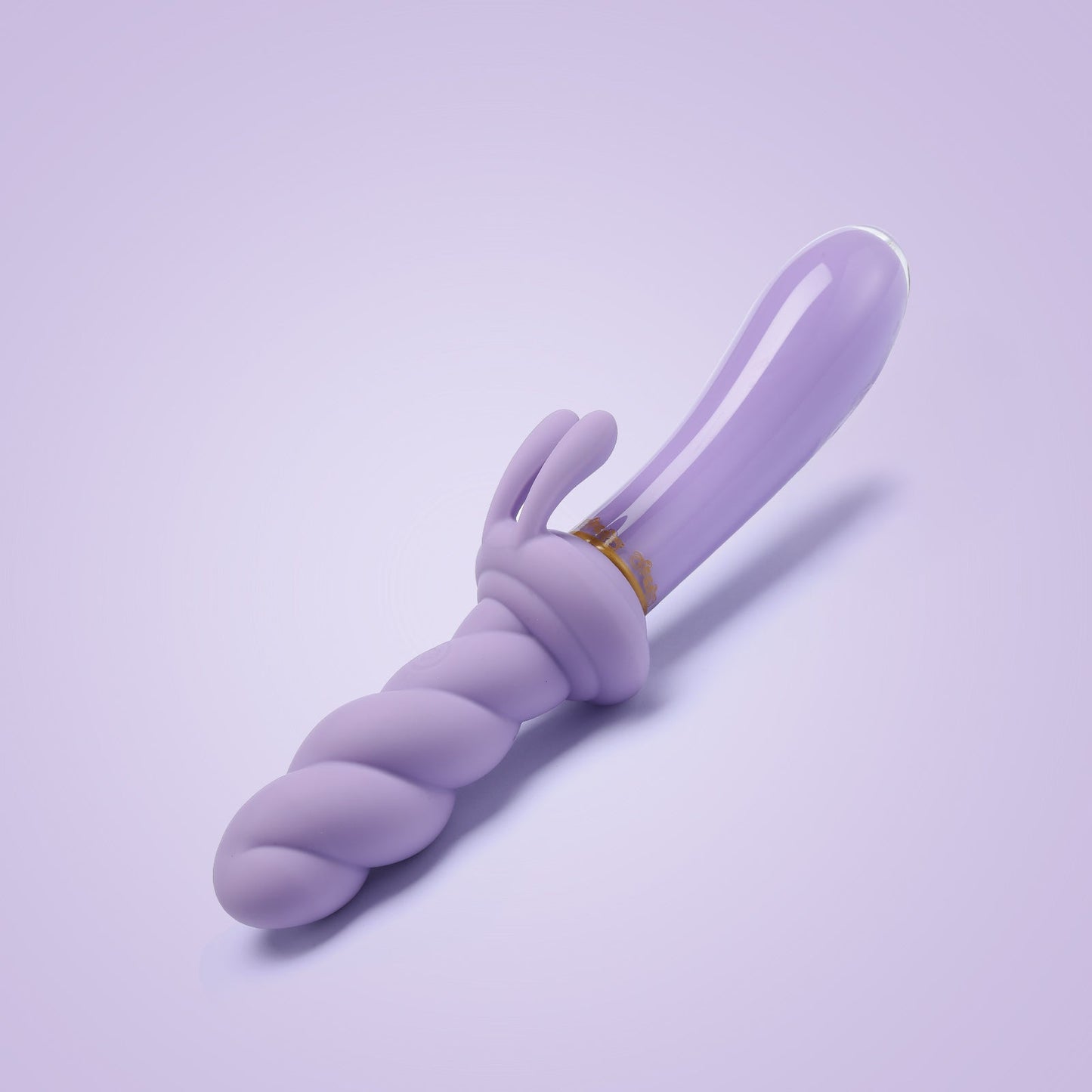 Vibrador de cristal ecológico Jade TWIST con forma de conejo