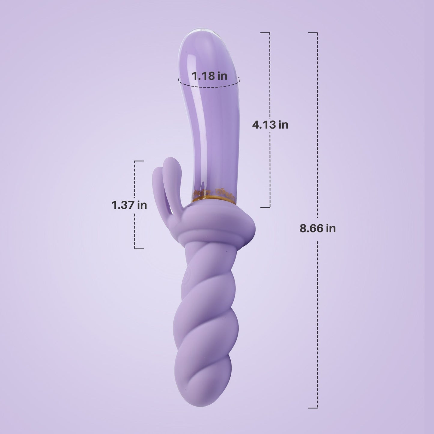 Vibrador de cristal ecológico Jade TWIST con forma de conejo