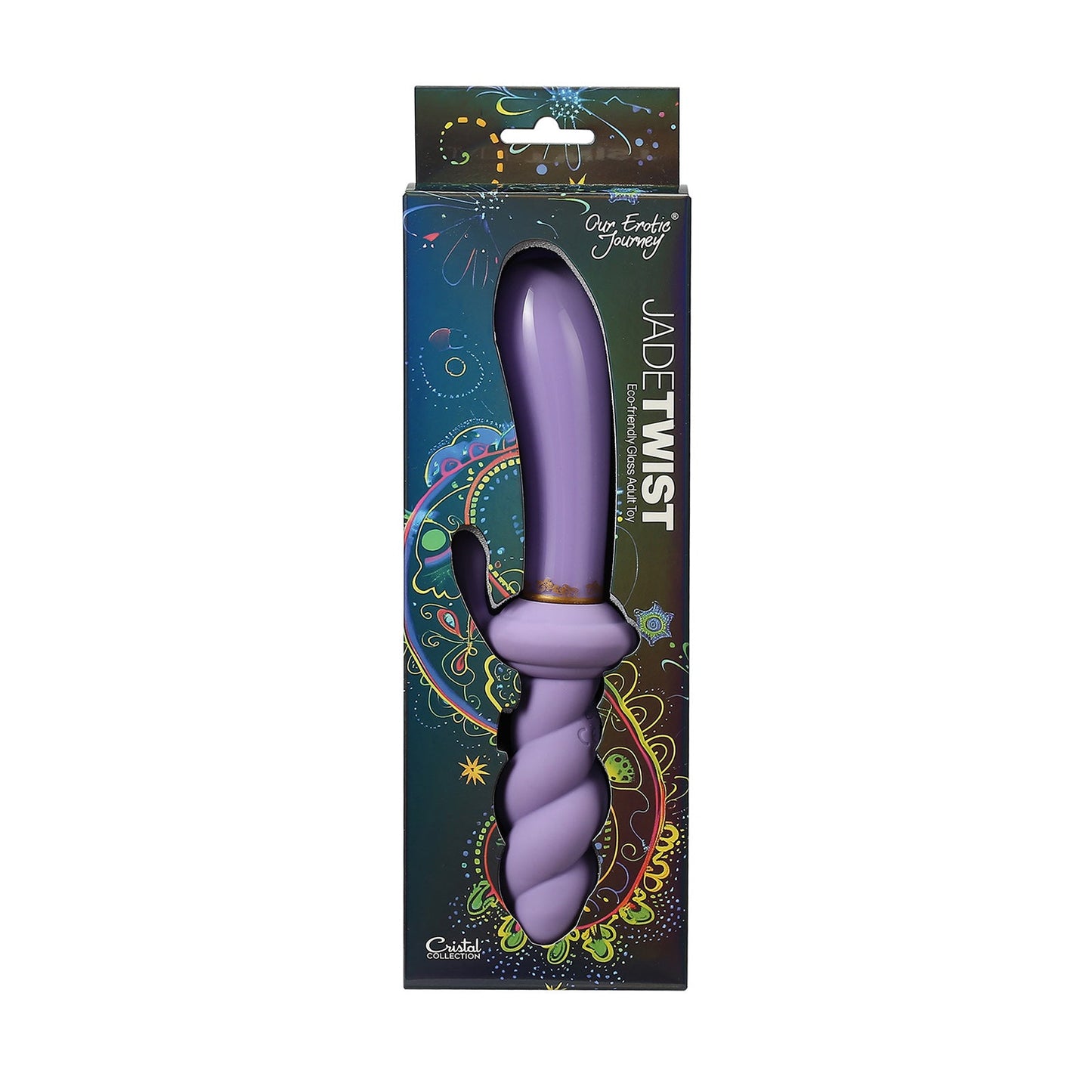 Vibrador de cristal ecológico Jade TWIST con forma de conejo