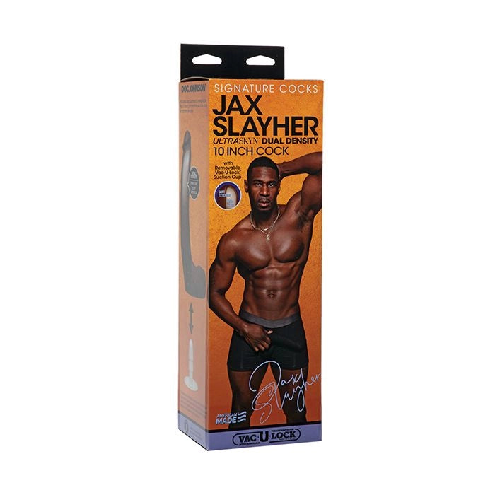 Official Doc Johnson Jax Slayher 10 inch signature replica dildo in original product packaging box