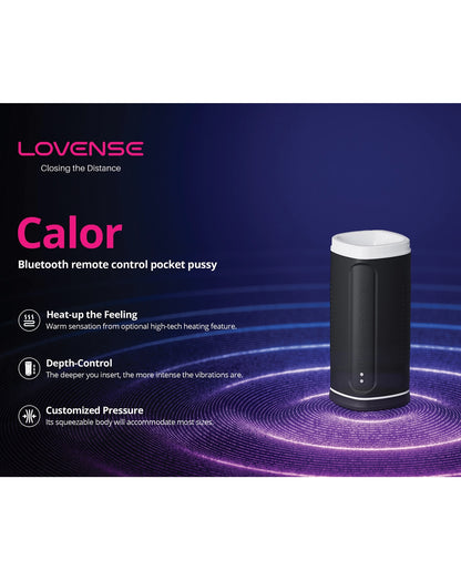 LOVENSE Calor product with features listed on a dark background