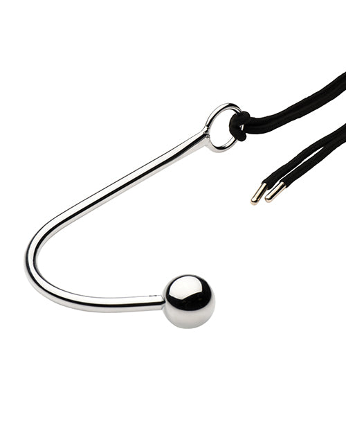 Master Series Roped Anal Hook with Rope | Stainless Steel BDSM Toy
