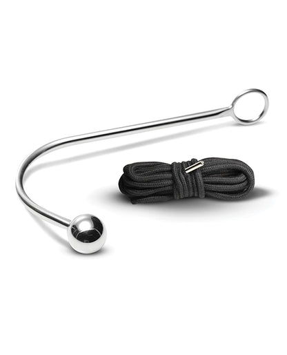 Master Series Roped Anal Hook with Rope | Stainless Steel BDSM Toy