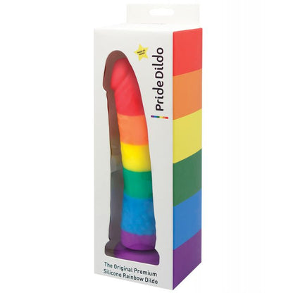 Pride Rainbow Silicone Dildo | 8" Suction Cup Toy