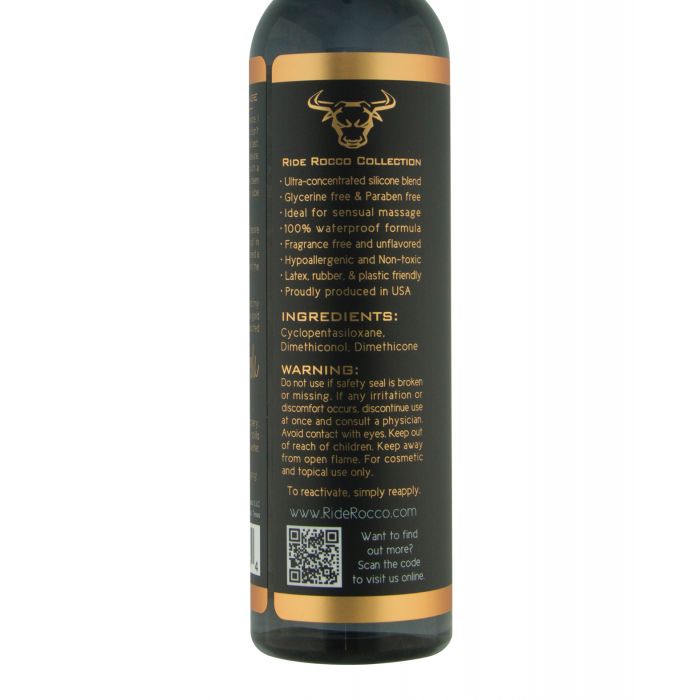 Bottle with label and QR code on a white background