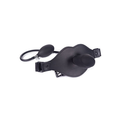 Spartacus Inflatable Dildo Gag with Hand Pump | Leather & Silicone BDSM Gear