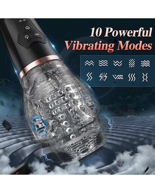 The Male Rose 2 Sucking & Vibrating Blow Job Sucker - Black2
