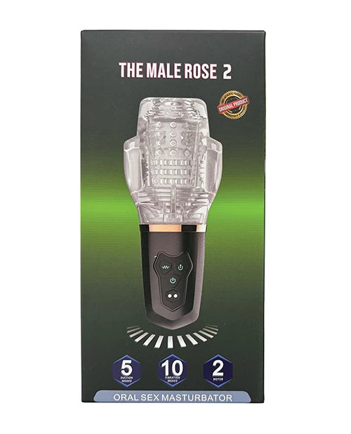 The Male Rose 2 Sucking & Vibrating Blow Job Sucker - Black5