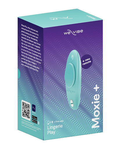 We-Vibe Moxie+ App-Controlled Panty Vibrator | Aqua