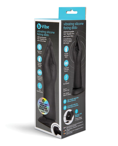 The Arm Sex Toy|b-Vibe 10.5 Inch Vibrating Silicone Hand Fisting Dildo with Suction Base