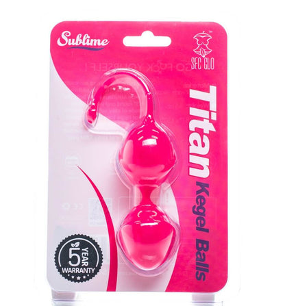 Pink Kegel Balls packaging with 'Sublime' branding on a white background